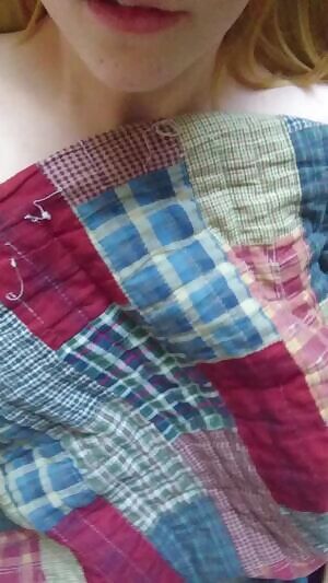 Showing off these tits in the morning...hope no one catches me 😉