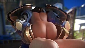 Pharah riding,