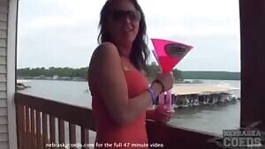wild party girls getting naked at wild boat fuck party in missouri