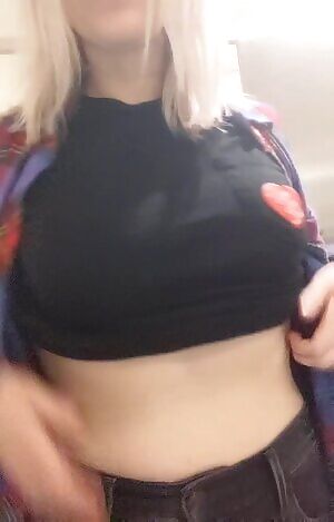 My first titty drop. What else is there to do in an airport bathroom anyway?