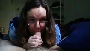 Chubby, glasses, blowjob... Awesome!