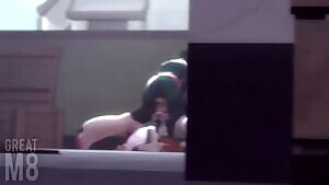 Deku Ochako piledriver