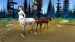 Centaur And Mare- Dubleside Dildo