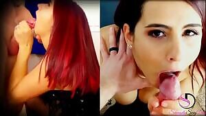 Redhead Latina swallows