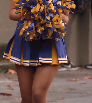 Ariana virgin here. That's about to change. That petite frame and vacuum-sealed pussy riding my cock in a cheerleader uniform is way too much for my dick to handle.