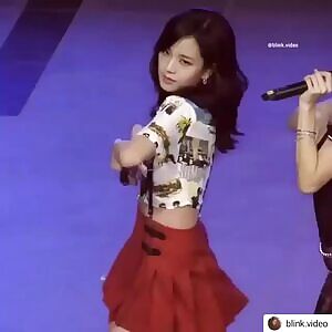 A shy and embarrassed Jisoo