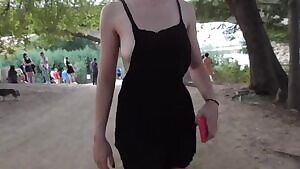 My boob out as a guy jogs by 🖤