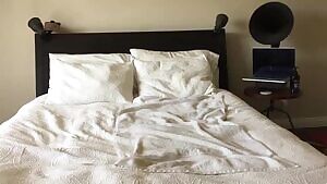 21 year old twink was nervous to film...so I put a mask on him before roughing him up.