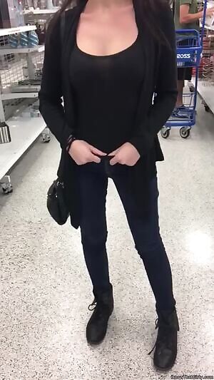 Having some fun while out shopping (;