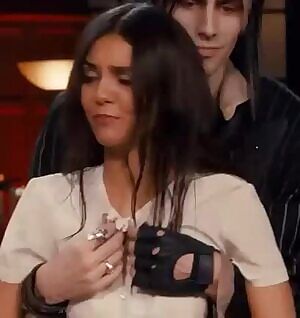 Victoria Justice having her shirt ripped open before the blowbang