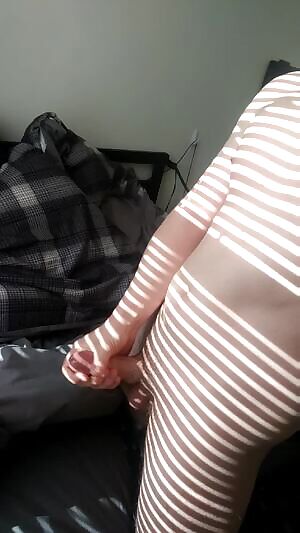 What's black and white and cums all over?