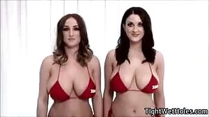 Joey and Stacey Poole jumping