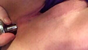 Working on my gape. Peep the stufed panties!