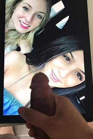 Couldn’t decide which one to cum on so I came on both 🍆💦