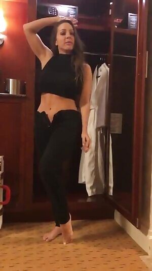 Stripping down and jumping in bed