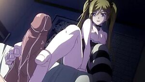 Cumming on Mafuyu's leg