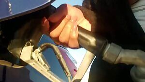 First post pumping gas with tits out