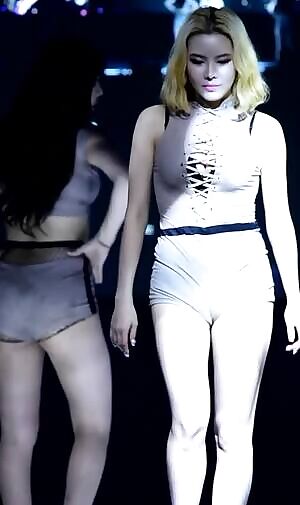 Laysha - Chaejin Tight Shorts giving her a Camel Toe