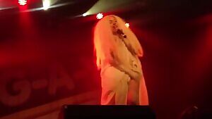 Lady GaGa flashing her bush on stage