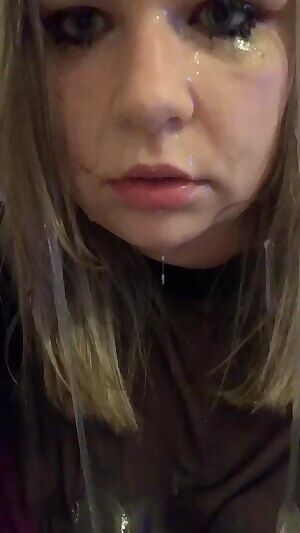 collected all the drool from fucking my throat and got a little messy