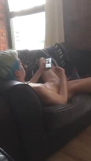 Young lad drenches his face