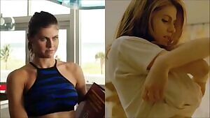 Alexandra Daddario bouncing and undressing