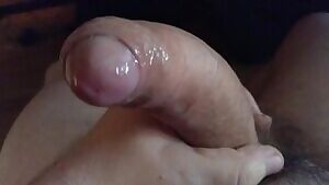 Slowly touching my cock