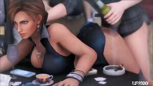 Lisa pounded on a table