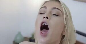 Hot Brace Faced Teen Sucks Huge Cock