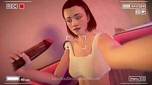 This big black cock twitched wildly in Victorias hands