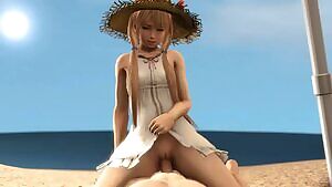 Marie having some end of summer fun