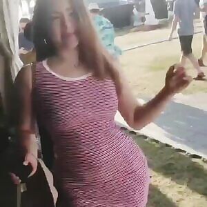 Thick Asian chick walking away...