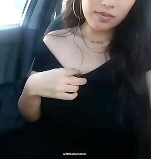 Flashing in a public parking lot