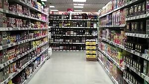 Hot Girl Strips in the Grocery Store