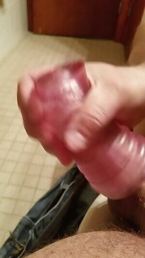 Having some fun with my toy. Now I need to be cleaned up..