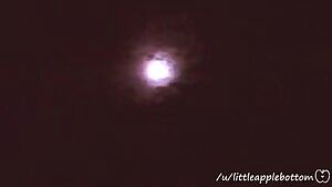 Undressing on the public beach at midnight