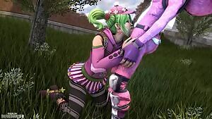 Zoey blowing futa Cuddle Team Leader