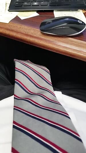 My tie's bouncing to the beat.