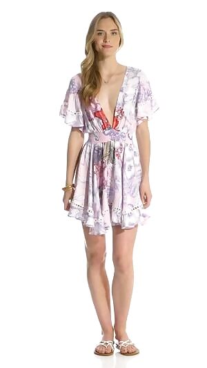 MINKPINK Tropical Punch Flutter Dress