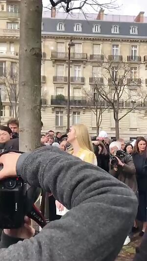 Elle Fanning side boob nip slip