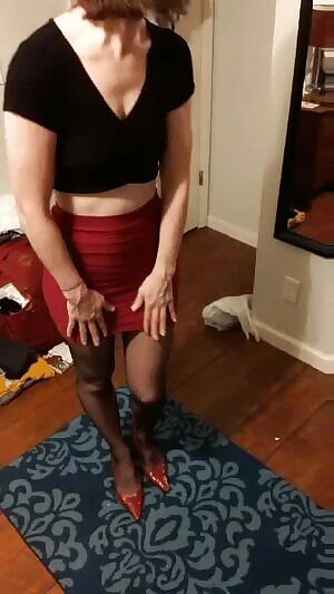 Wife getting ready for a date