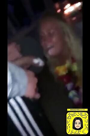 Blowjob at a party caught on camera