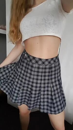 I got a surprise for you under this skirt ;)