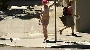 pink haired public nudity