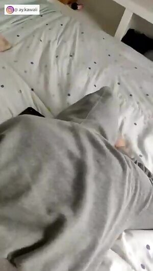 Girl gets fucked up the ass by her roommate while crying and moaning