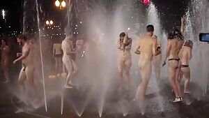 Playing in a Fountain