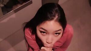 Public bathroom blowjob