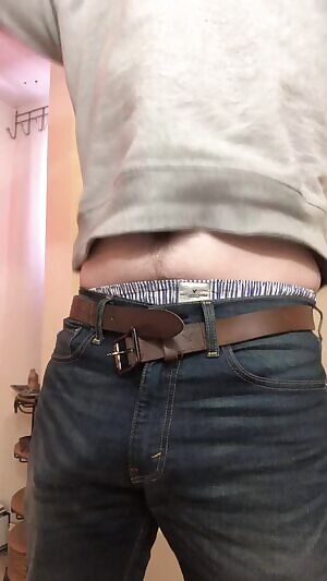 Ripping my clothes off so you can suck my college cock