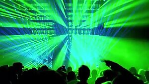 Drunk friends at a rave