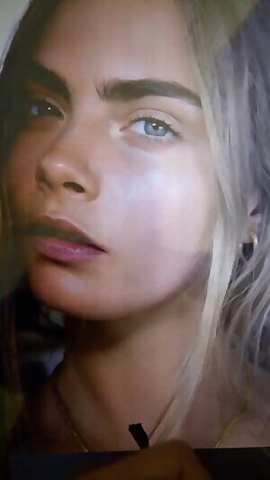 Cara Delevingne Facial CumShot - Cum Tribute